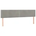 cadre de lit et matelas Gris clair 200x200cm Velours