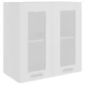 Armoire en verre suspendue Blanc 60x31x60 cm Aggloméré
