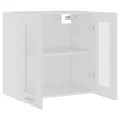 Armoire en verre suspendue Blanc 60x31x60 cm Aggloméré