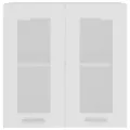 Armoire en verre suspendue Blanc 60x31x60 cm Aggloméré
