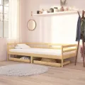 Tiroirs de lit 2 pcs Bois de pin massif