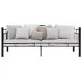 Cadre de lit de repos Noir Métal 90 x 200 cm