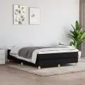 cadre de lit avec matelas Noir 140x190 cm Tissu