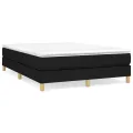 cadre de lit avec matelas Noir 140x190 cm Tissu