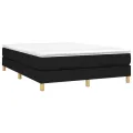 cadre de lit avec matelas Noir 140x190 cm Tissu