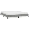 Cadre de lit Gris clair 160x200 cm Velours