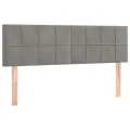 cadre de lit et matelas Gris clair 140x200cm Velours