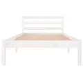 Cadre de lit Bois massif de pin 90x200 cm Blanc