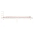 Cadre de lit Bois massif de pin 90x200 cm Blanc