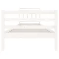 Cadre de lit blanc bois massif 90x200 cm