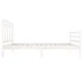 Cadre de lit blanc bois massif 90x200 cm