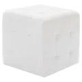 Poufs 2 pcs Blanc 30 x 30 x 30 cm Similicuir