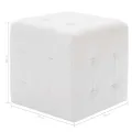 Poufs 2 pcs Blanc 30 x 30 x 30 cm Similicuir