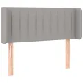 Tête de lit à LED Gris clair 93x16x78/88 cm Tissu