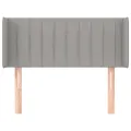 Tête de lit avec oreilles Gris clair 93x16x78/88 cm Tissu