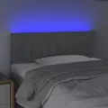 Tête de lit à LED Gris clair 90x5x78/88 cm Tissu