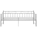Cadre de canapé-lit extensible Gris Métal 90x200 cm
