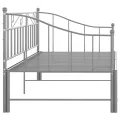 Cadre de canapé-lit extensible Gris Métal 90x200 cm