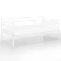 Cadre de canapé-lit extensible blanc métal 90x200 cm