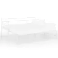 Cadre de canapé-lit extensible blanc métal 90x200 cm
