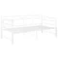 Cadre de canapé-lit extensible blanc métal 90x200 cm