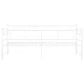 Cadre de canapé-lit extensible blanc métal 90x200 cm