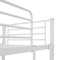 Lit superposé avec cadre de table Blanc Métal 90x200 cm