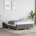 Cadre de lit Gris foncé 120 x 200 cm Tissu