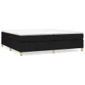 cadre de lit avec matelas Noir 200x200 cm Tissu