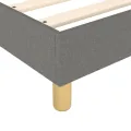 cadre de lit avec matelas Gris foncé 140x200cm Tissu