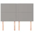 Têtes de lit 4 pcs Gris clair 72x5x78/88 cm Tissu