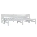 Lit coulissant 2x(90x200) cm Blanc Bois de pin massif