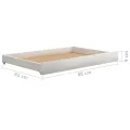Lit coulissant 2x(90x200) cm Blanc Bois de pin massif