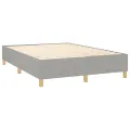 cadre de lit matelas LED Gris clair 140x190 cm Tissu
