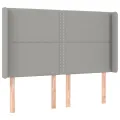 cadre de lit matelas LED Gris clair 140x190 cm Tissu