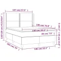cadre de lit matelas LED Gris clair 140x190 cm Tissu
