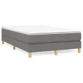 cadre de lit avec matelas Gris foncé 120x200cm Tissu