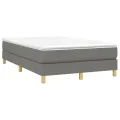 cadre de lit avec matelas Gris foncé 120x200cm Tissu