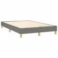 cadre de lit avec matelas Gris foncé 120x200cm Tissu