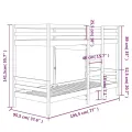 Lit superposé Blanc 90x190 cm Bois de pin massif