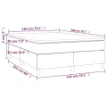 cadre de lit et matelas Bleu foncé 140x200cm Velours