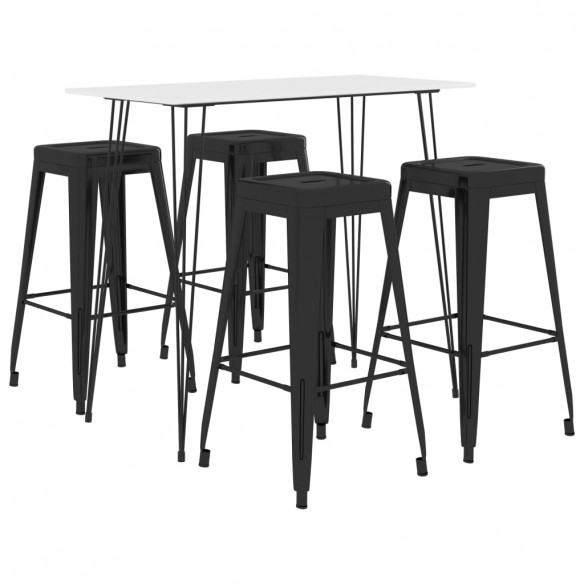 Ensemble de bar 5 pcs Blanc et noir