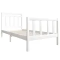 Cadre de lit Blanc Bois massif 90x200 cm
