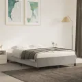 Cadre de lit Gris clair 140x200 cm Velours