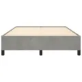 Cadre de lit Gris clair 140x200 cm Velours