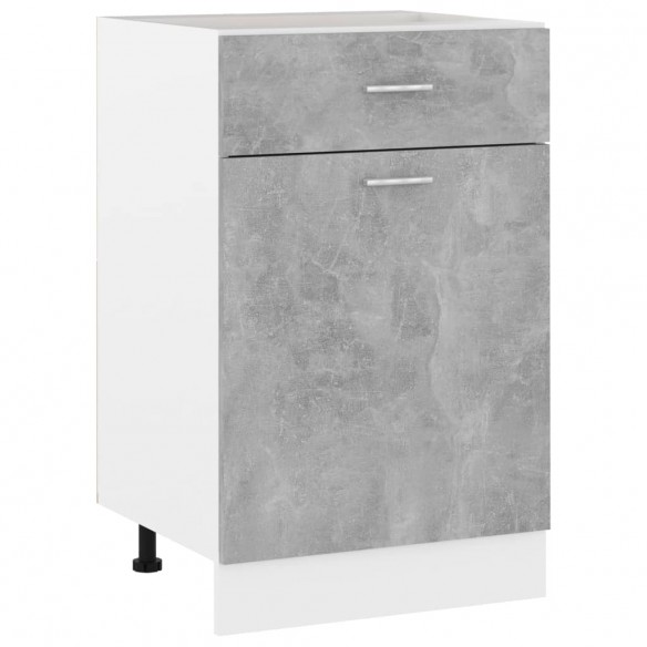 Armoire de plancher à tiroir Gris béton 50x46x81,5 cm Aggloméré