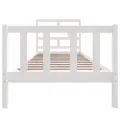 Cadre de lit Blanc Bois de pin massif 90x200 cm
