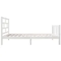 Cadre de lit Blanc Bois de pin massif 90x200 cm