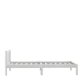 Cadre de lit Blanc Bois de pin massif 90x200 cm