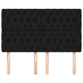 Têtes de lit 4 pcs Noir 72x7x78/88 cm Tissu
